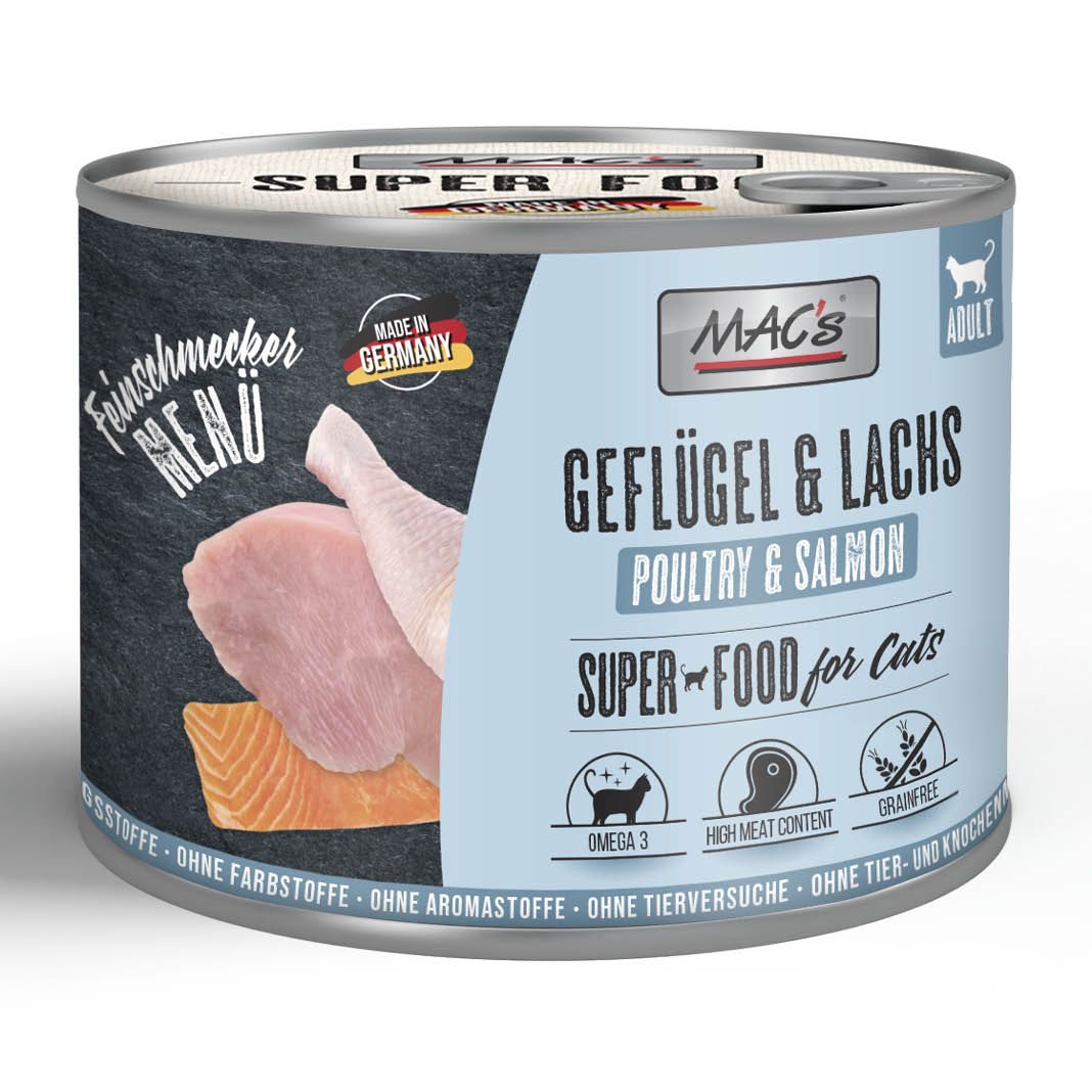 MAC's - Cat - Feinschmecker Menü - Geflügel & Lachs | 6 x 200 g
