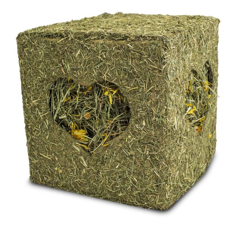 JR Farm Heu-Würfel groß mit Blüten | 2 x 450 g