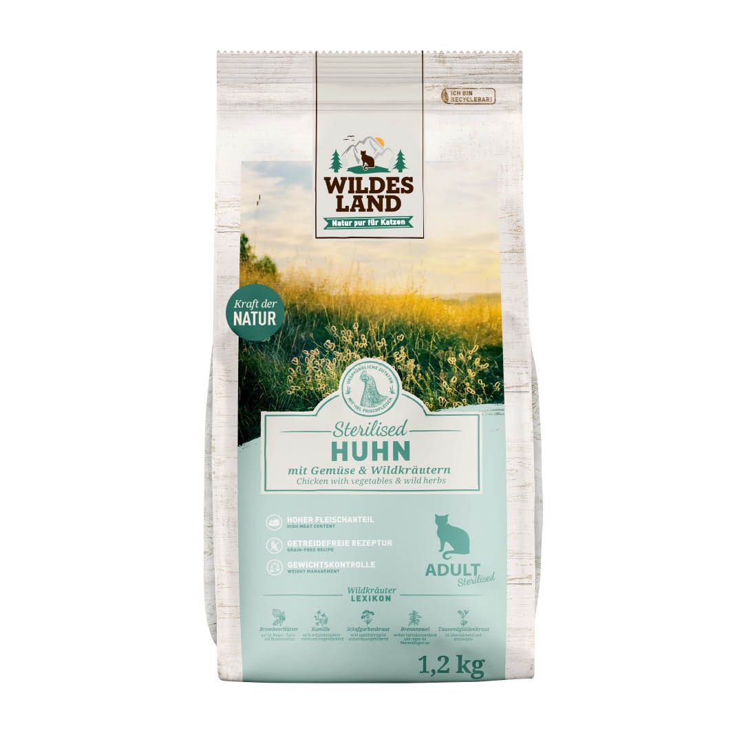 Wildes Land Cat - Classic Adult - Sterilised Huhn | 1,2 kg