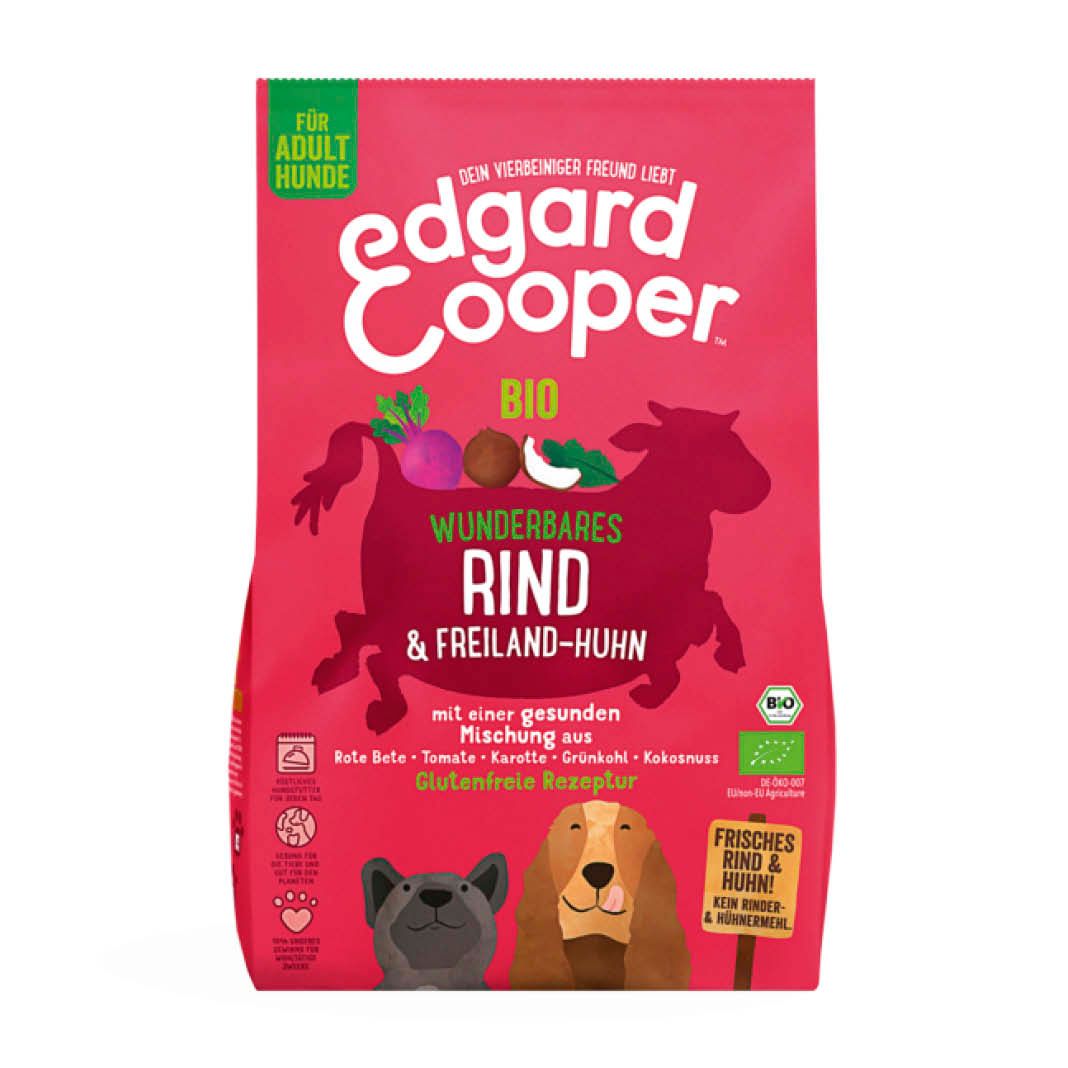 Edgard & Cooper Adult - Frisches Bio Rind & Freilandhuhn mit Bio-Beete | 2,5 kg