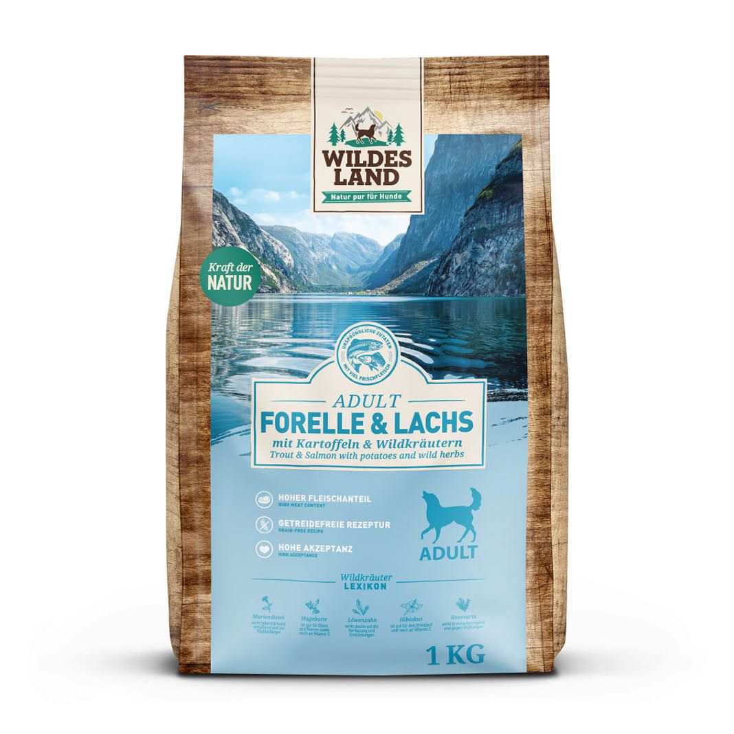 Wildes Land Classic Adult - Forelle und Lachs mit Kartoffeln und Wildkräutern | 1 kg