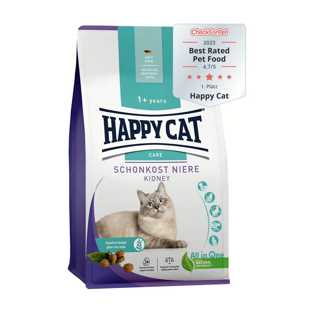 Happy Cat Care Schonkost Niere Katzentrockenfutter - 2 x 4 kg