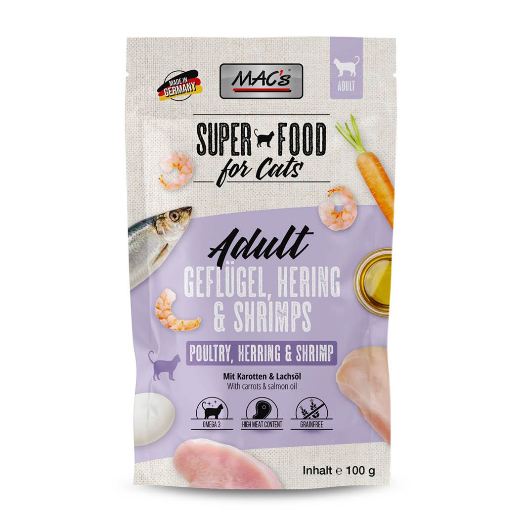 MAC's - Cat - Pouch - Hering & Shrimps | 12 x 100 g