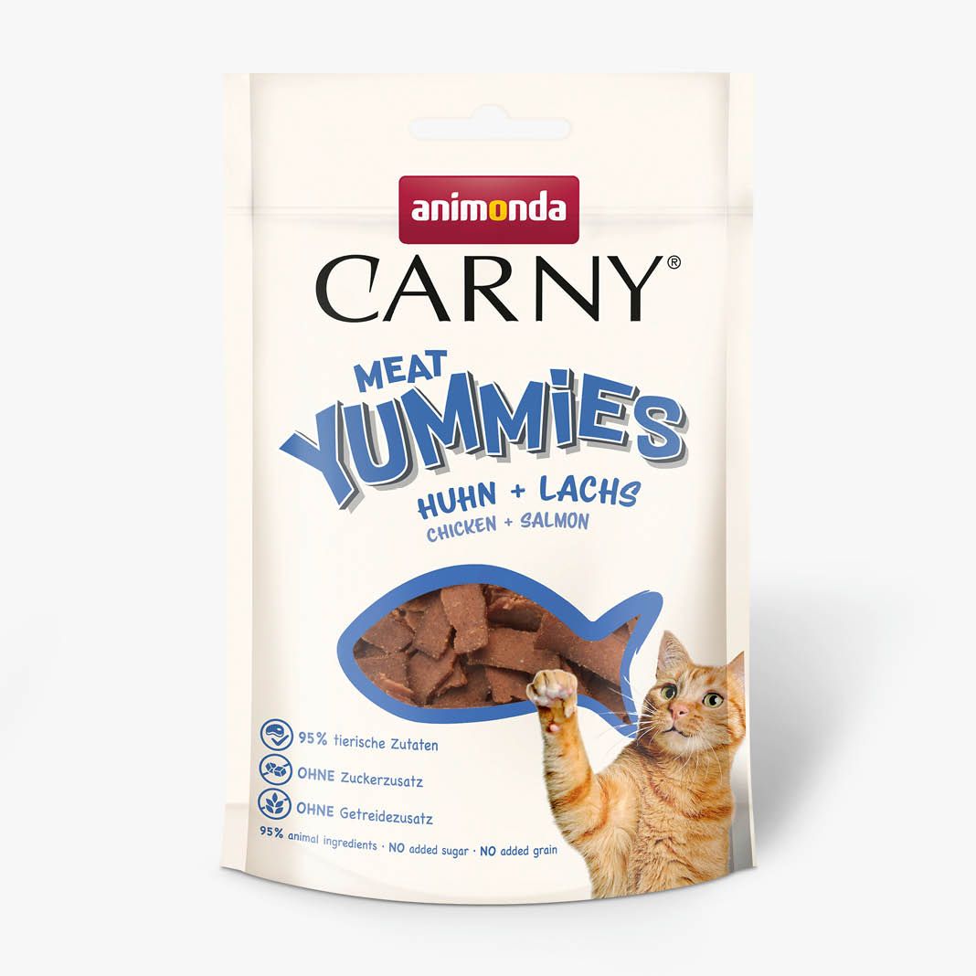 animonda Carny Adult Meat Yummies Huhn + Lachs | 10 x 50 g