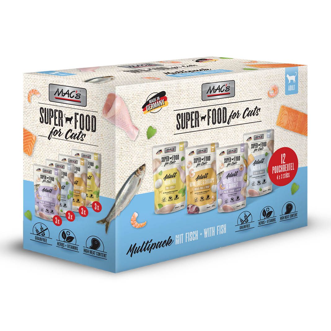 MAC's - Cat - Pouch - Multipack mit Fisch | 12 x 100 g