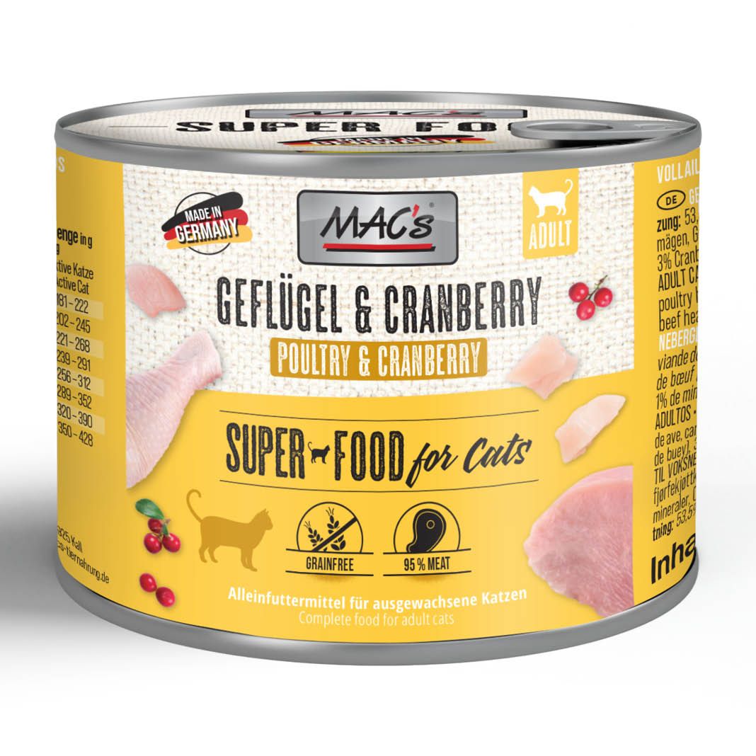 MAC's - Cat - Geflügel & Cranberry | 6 x 200 g