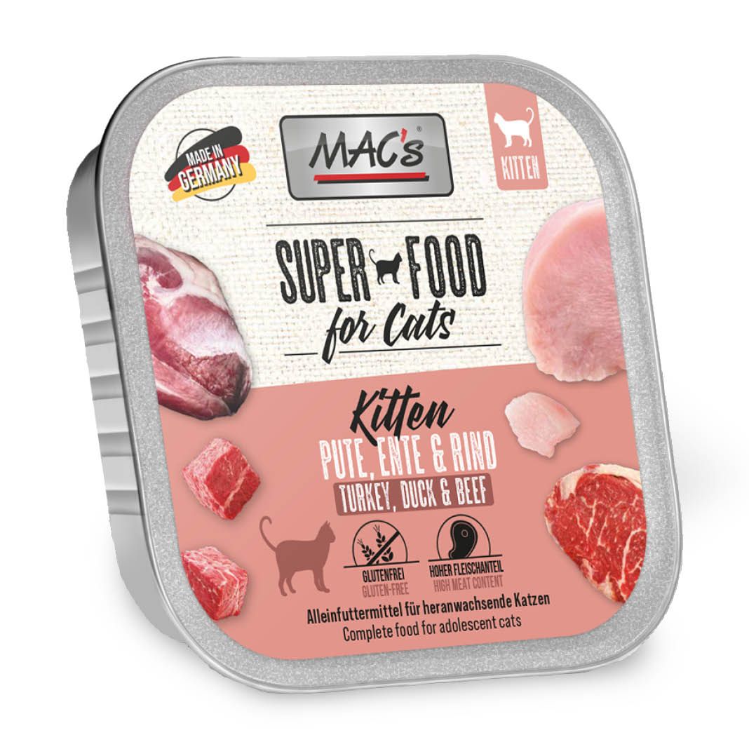 MAC's - Cat - Schale - Kitten Pute, Ente, Rind | 16 x 100 g