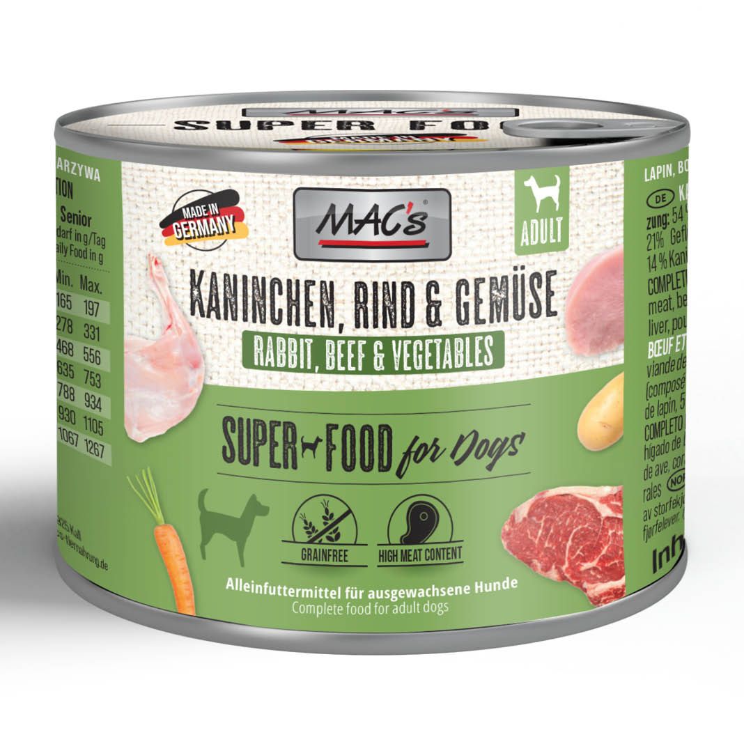 MAC's - Dog - Kaninchen, Rind & Gemüse | 6 x 200 g