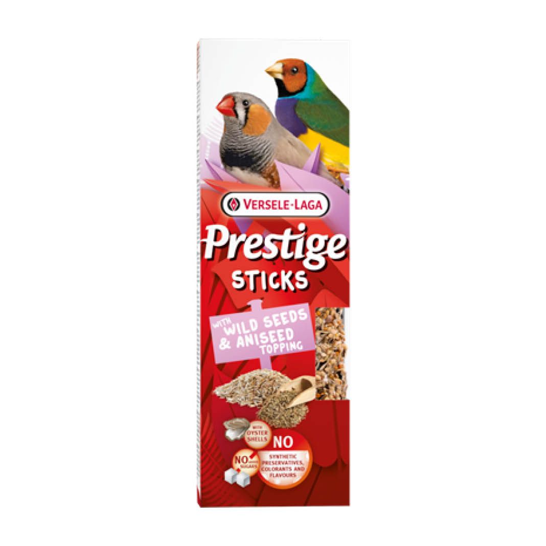 Versele Laga Prestige Sticks Kleine Sperlingsvögel mit Wildsamen & Anistopping - 2 Stück | 60 g