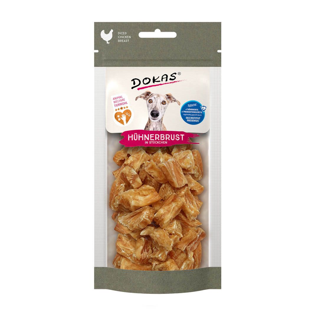 Dokas Hühnerbrust in Stücken - Tierwohl Haltung | 11 x 50 g