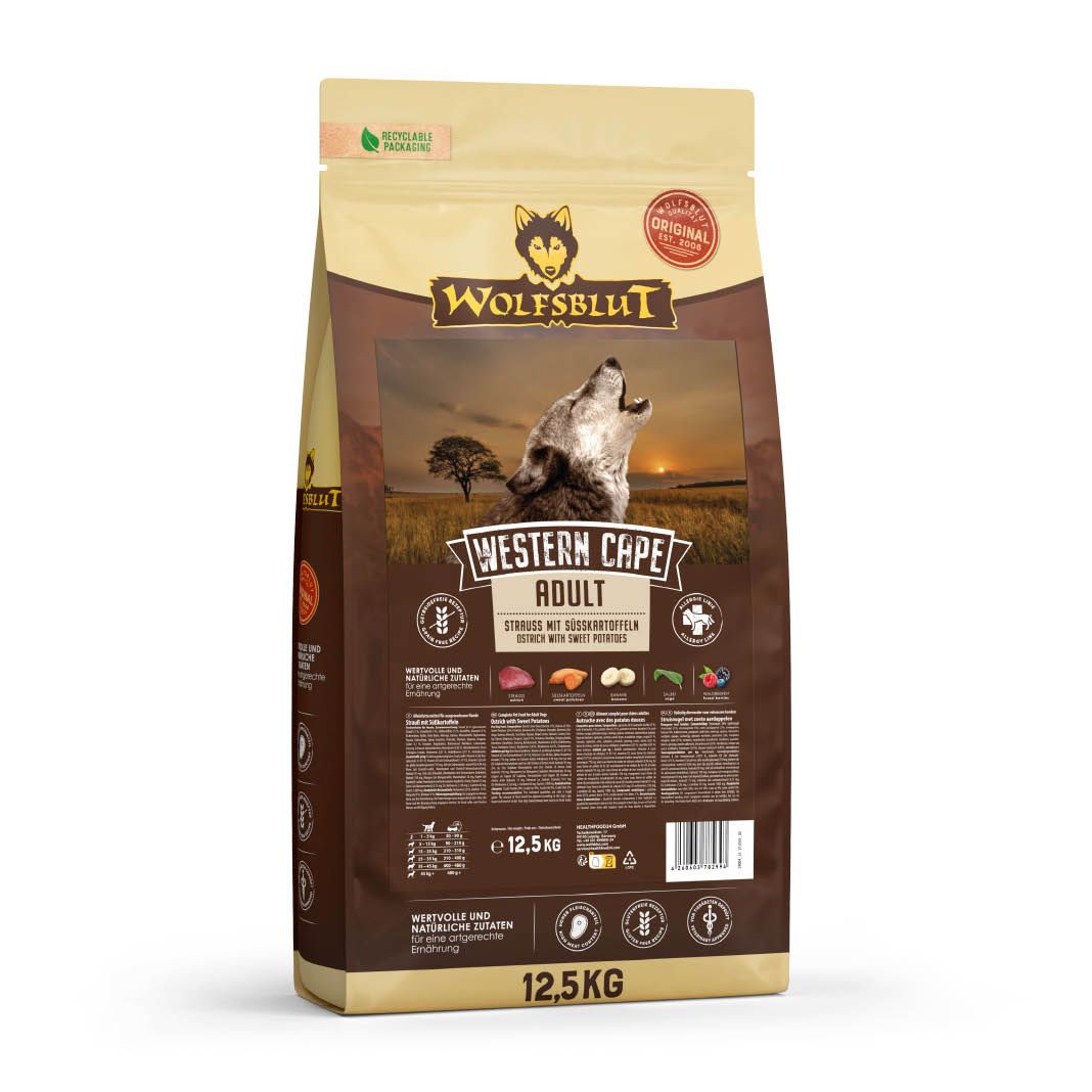 Wolfsblut Western Cape Adult - Strauß mit Süßkartoffeln | 12,5 kg