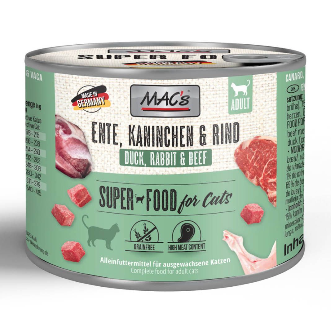 MAC's - Cat - Ente, Kaninchen & Rind | 12 x 200 g