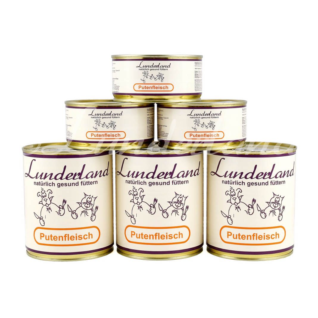 Lunderland Reinfleisch - Putenfleisch | 12 x 300 g Lunderland Reinfleisch - Putenfleisch | 800 g