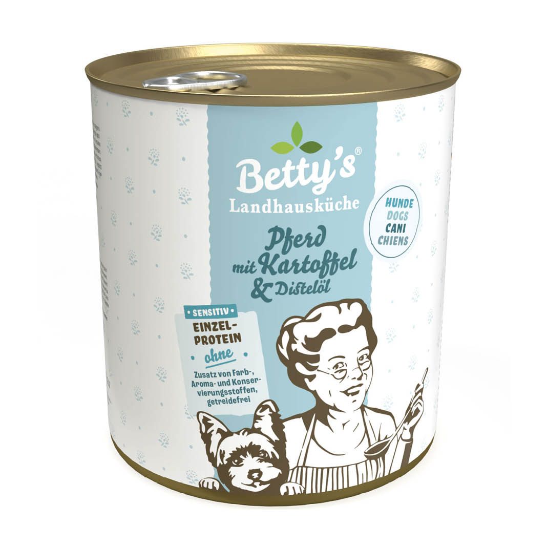 Betty's Landhausküche - Hund - Nassfutter - Sensitive Pferd & Kartoffel | 6 x 800 g Betty's Landhausküche - Hund - Nassfutter - Sensitive Pferd & Kartoffel | 6 x 800 g