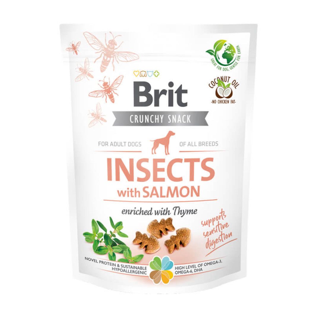 Brit Crunchy Cracker - Insekt mit Lachs, angereichert mit Thymian