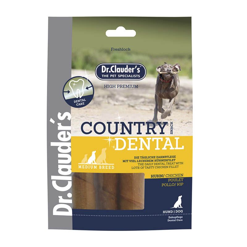 Dr. Clauder's Country Dental Snack Huhn - Medium Breed | 9 x 120 g