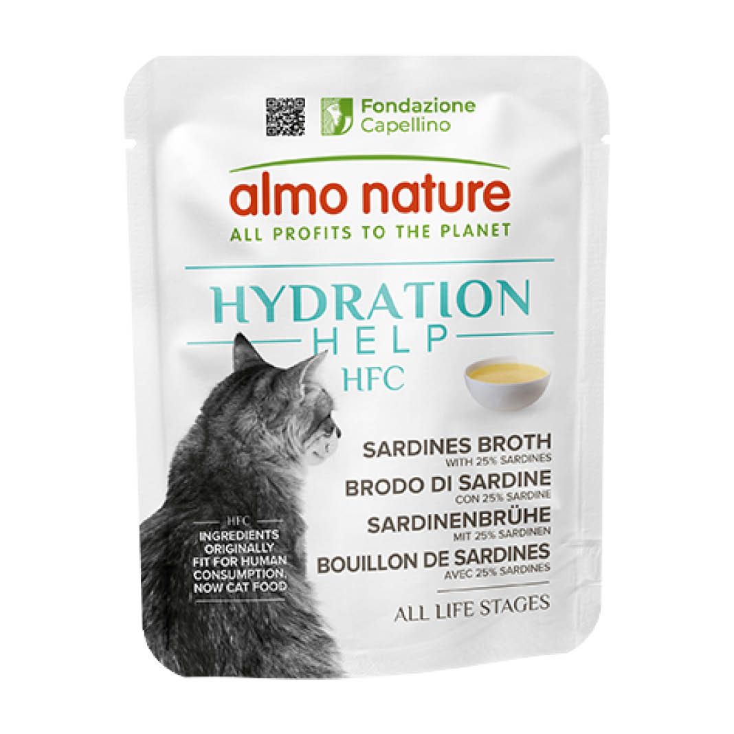 Almo Nature HFC Hydration Help Sardinebrühe mit Sardinen | 24 x 50 g Almo Nature HFC Hydration Help Sardinebrühe mit Sardinen | 24 x 50 g