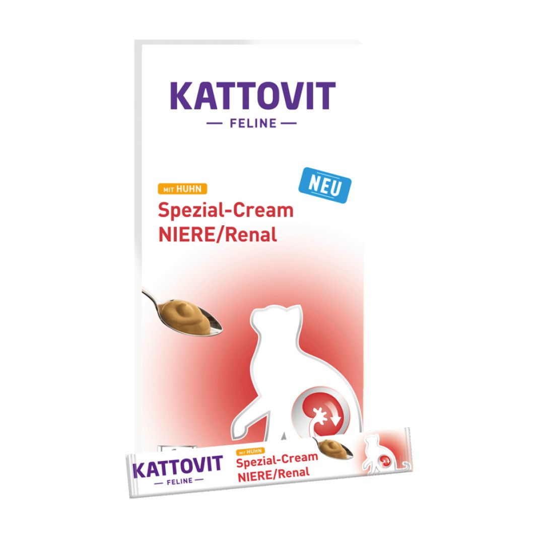 Kattovit Renal Cream - Low-Protein mit Huhn | 6 x 15 g